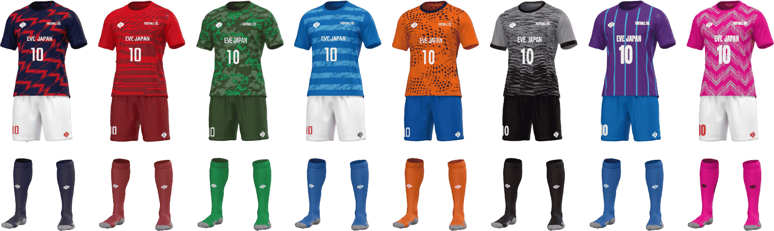 全160デザイン掲載簡単注文でサッカー＆フットサルオリジナルユニフォームを作ろう